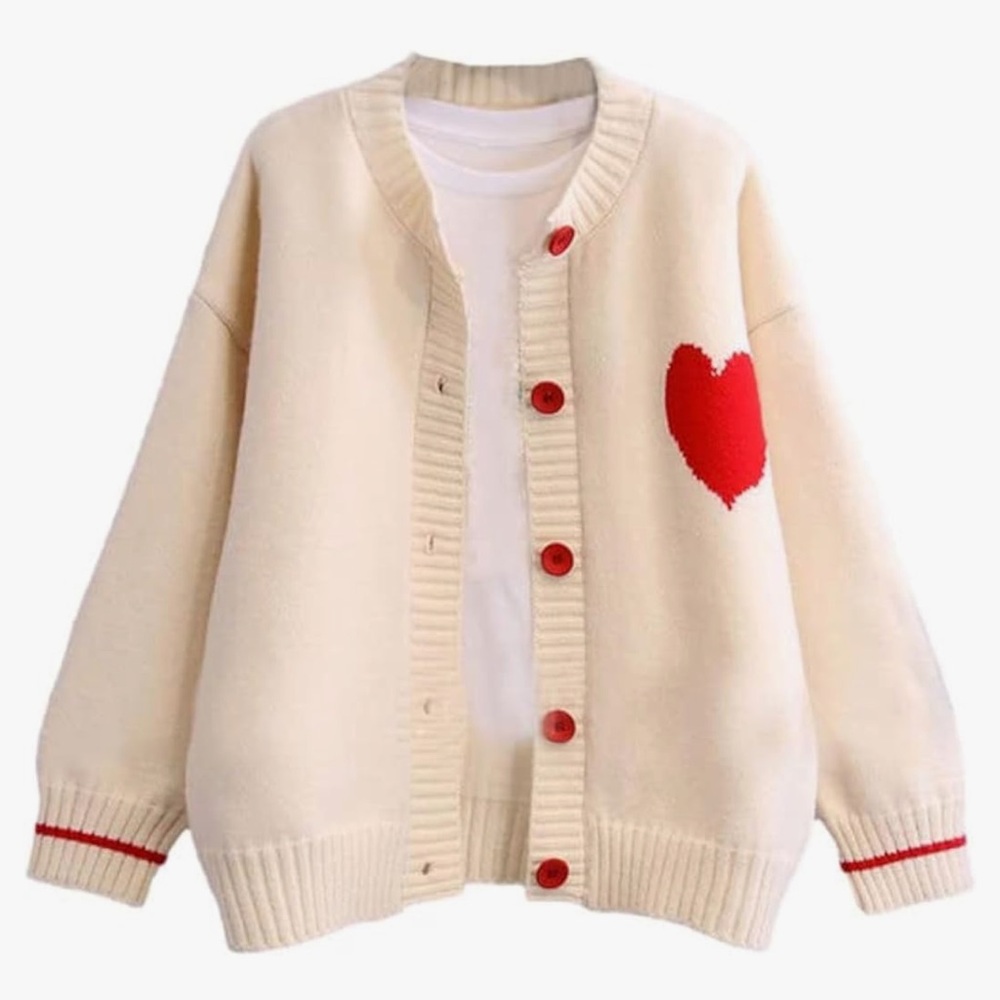 Cute heart cardigan